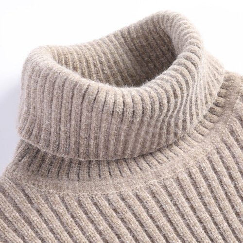 Maglione Dolcevita da Uomo Costine Verticali — foto 7