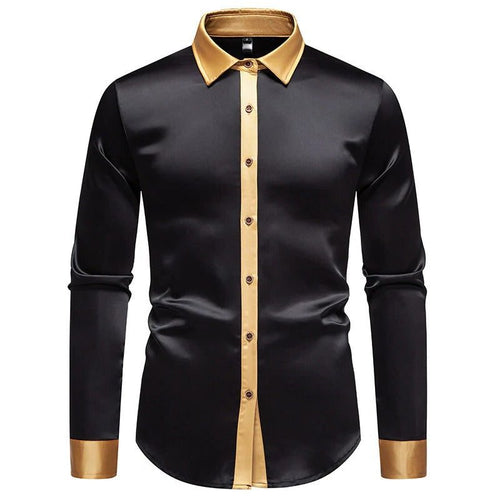 Camicia Raso da Uomo Collo a Contrasto