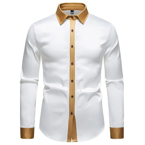 Camicia Raso da Uomo Collo a Contrasto — foto 2