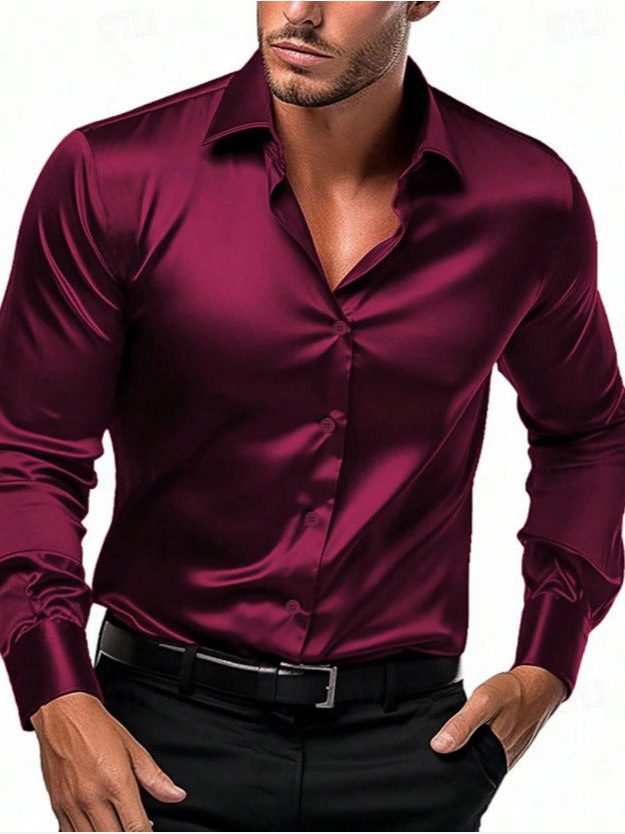 Camicia Raso da Uomo Elegante da Sera