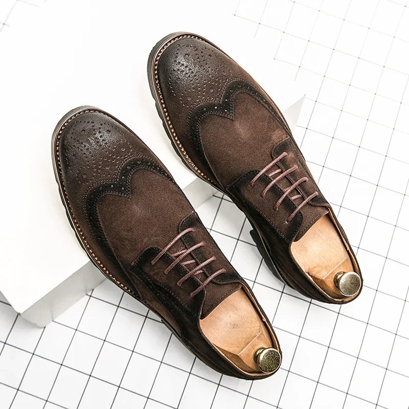 Scarpe Brogue da Uomo in Pelle Traforate — foto 2