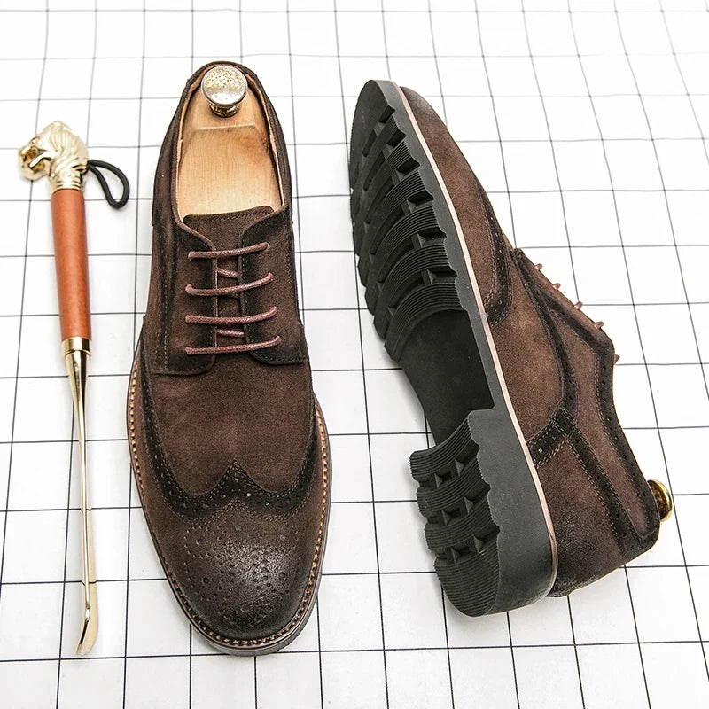 Scarpe Brogue da Uomo in Pelle Traforate — foto 3