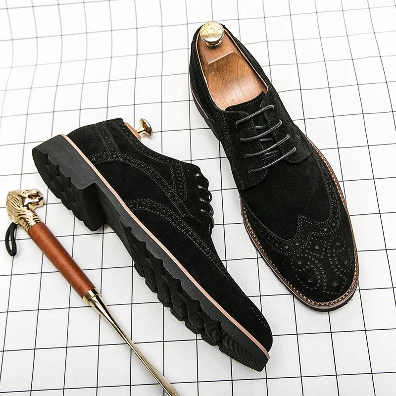 Scarpe Brogue da Uomo in Pelle Traforate — foto 4