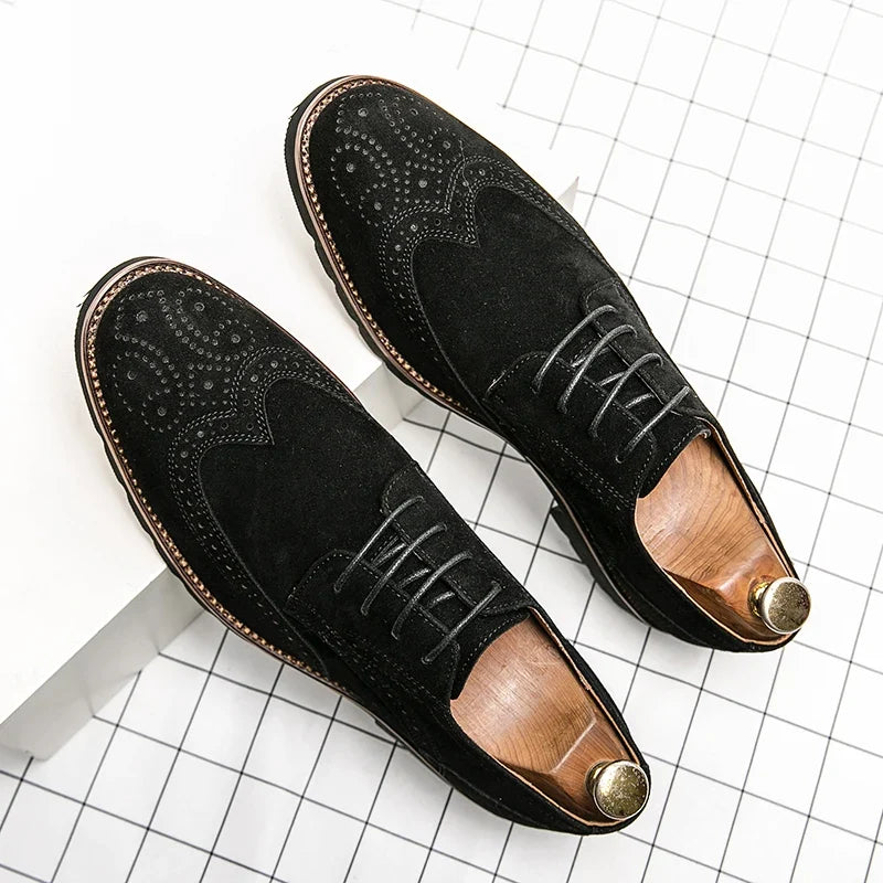 Scarpe Brogue da Uomo in Pelle Traforate — foto 5