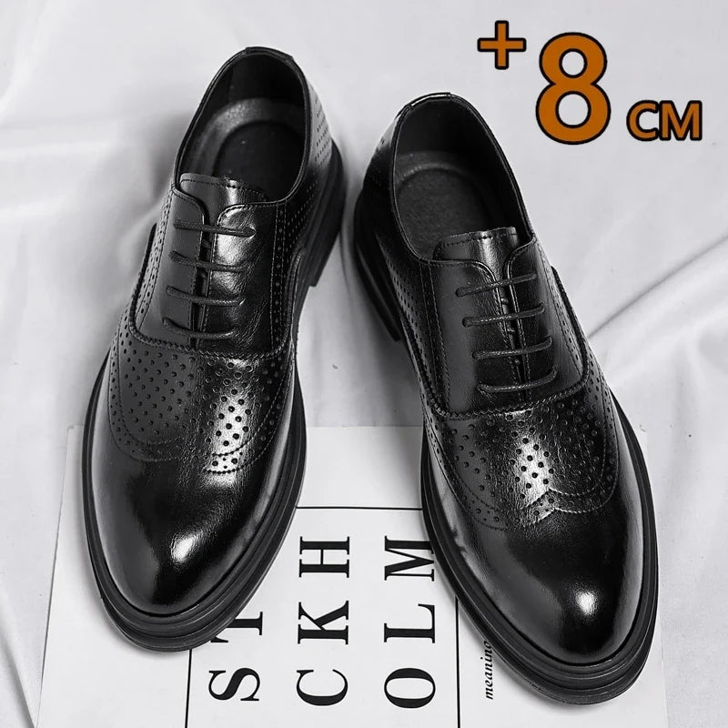 Scarpe Derby da Uomo Brogue Rialzo Interno