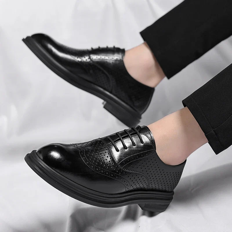 Scarpe Derby da Uomo Brogue Rialzo Interno — foto 3
