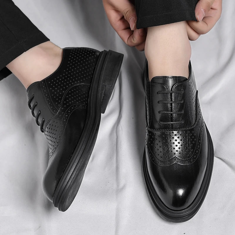 Scarpe Derby da Uomo Brogue Rialzo Interno — foto 4