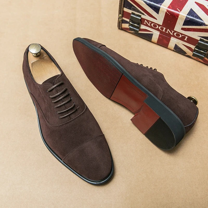 Scarpe Derby da Uomo in Camoscio Morbido — foto 2