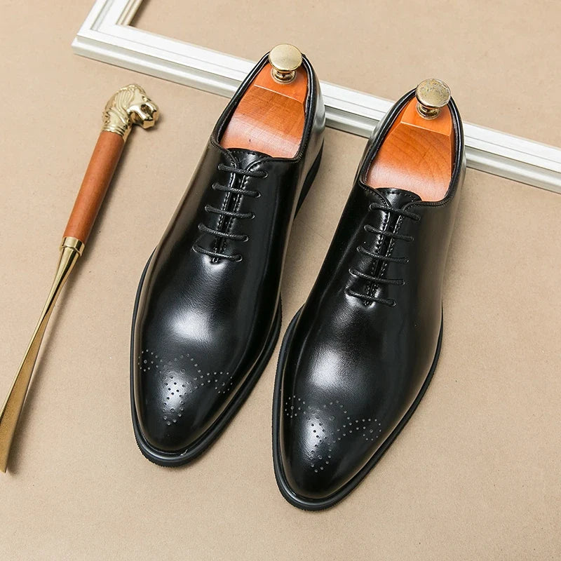 Scarpe Derby da Uomo in Pelle Silhouette Classica — foto 3