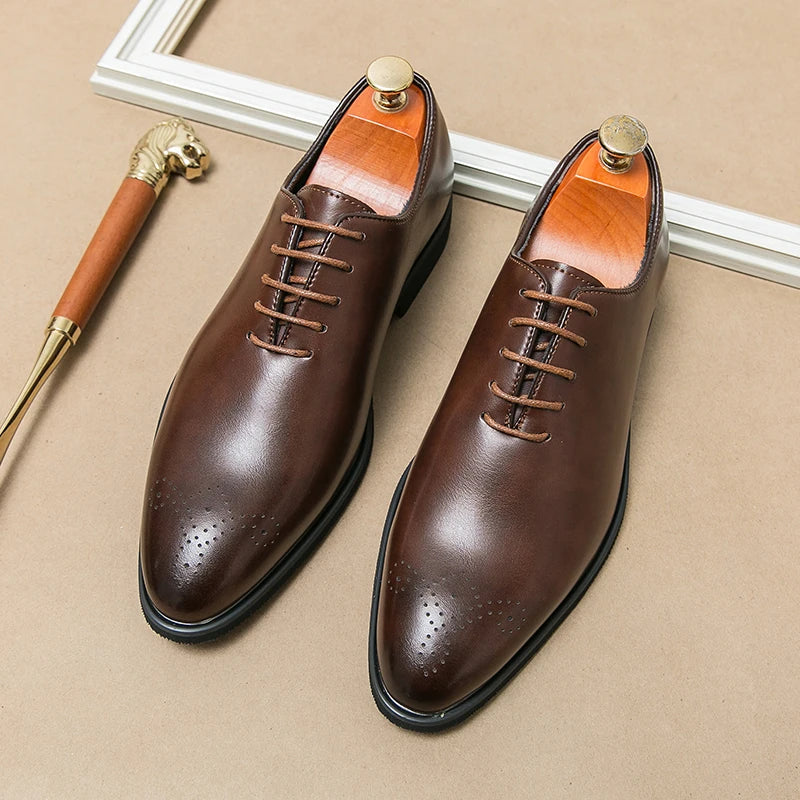 Scarpe Derby da Uomo in Pelle Silhouette Classica — foto 4