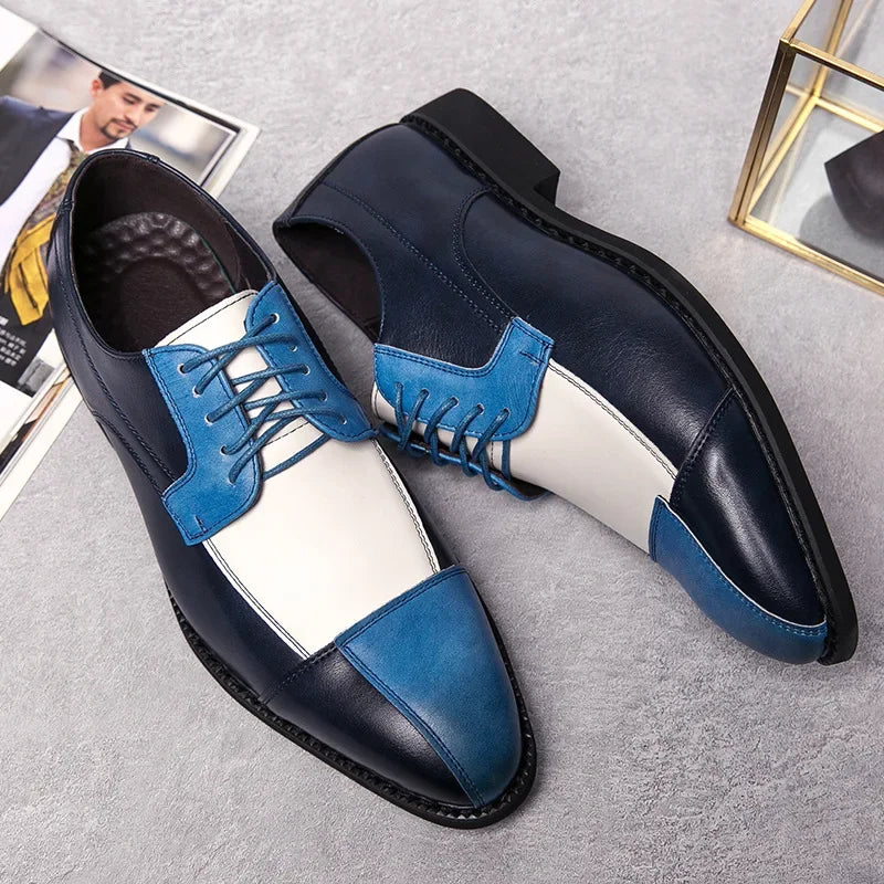 Scarpe Derby da Uomo in Pelle Suola in Gomma — foto 3