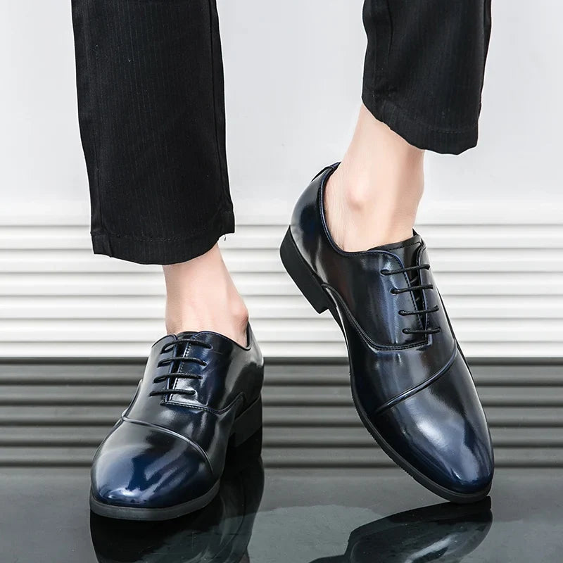 Scarpe Derby da Uomo in Pelle Tre Colori — foto 2