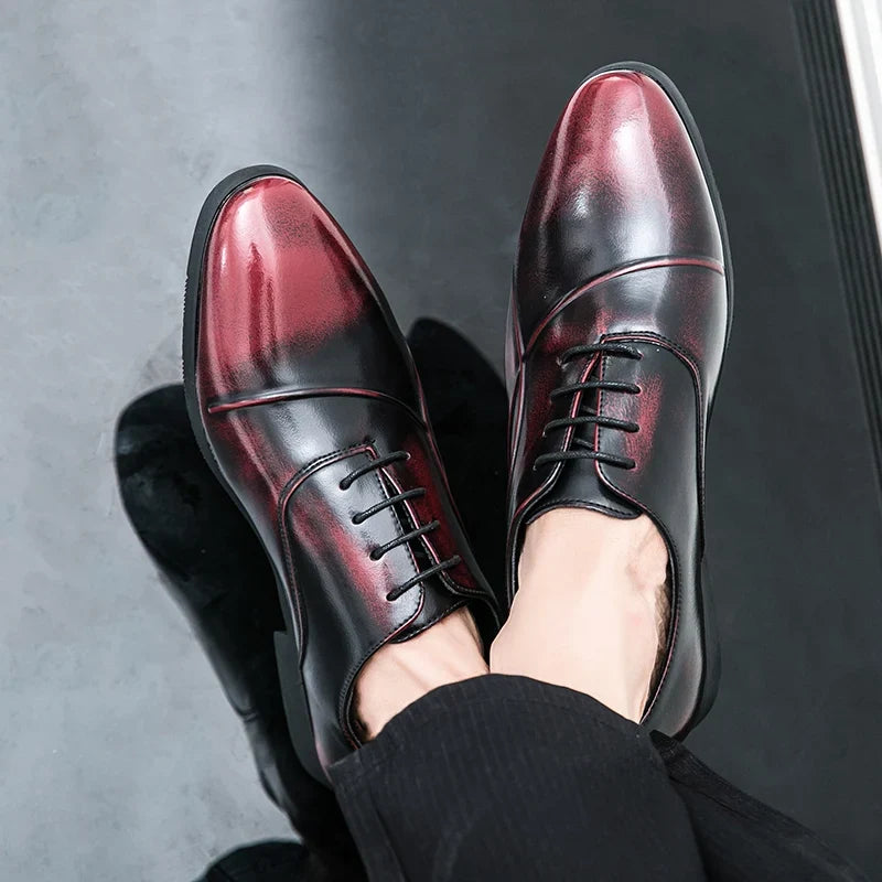 Scarpe Derby da Uomo in Pelle Tre Colori — foto 3