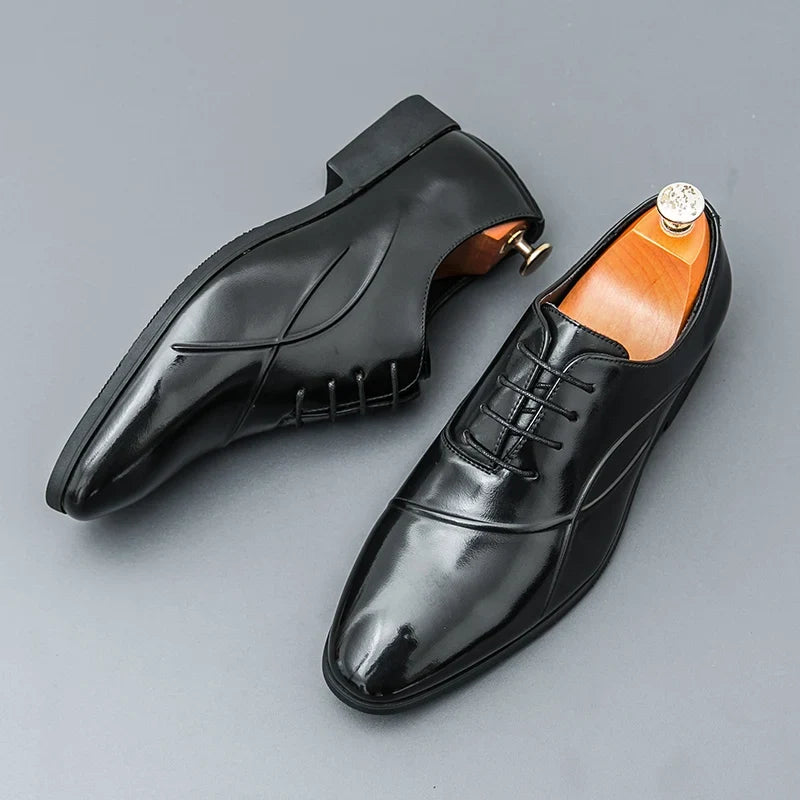 Scarpe Derby da Uomo in Pelle Tre Colori — foto 6