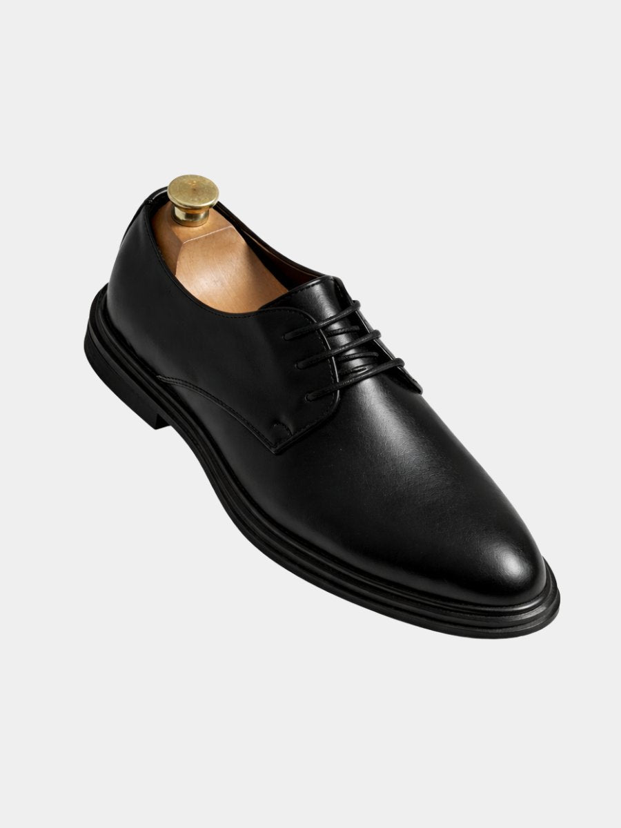 Scarpe Derby da Uomo Punta Liscia Effetto Lucido