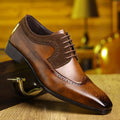 Scarpe Oxford Bicolore da Uomo con Punta Brogue