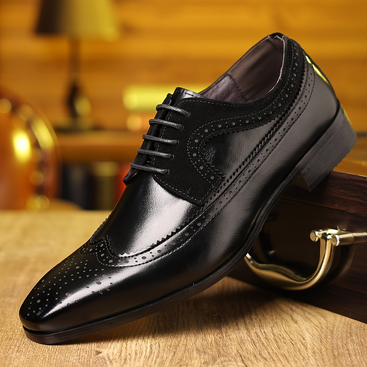 Scarpe Oxford Bicolore da Uomo con Punta Brogue — foto 5