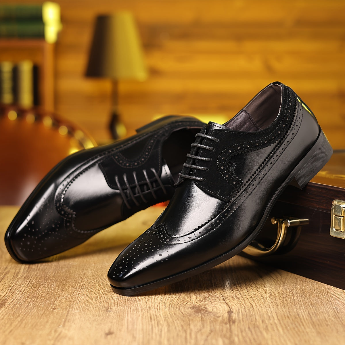 Scarpe Oxford Bicolore da Uomo con Punta Brogue — foto 6