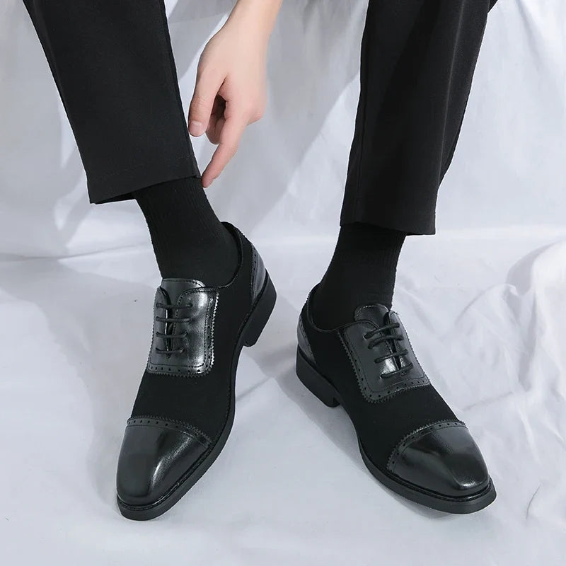 Scarpe Oxford Brogue da Uomo Pelle Bicolore — foto 5