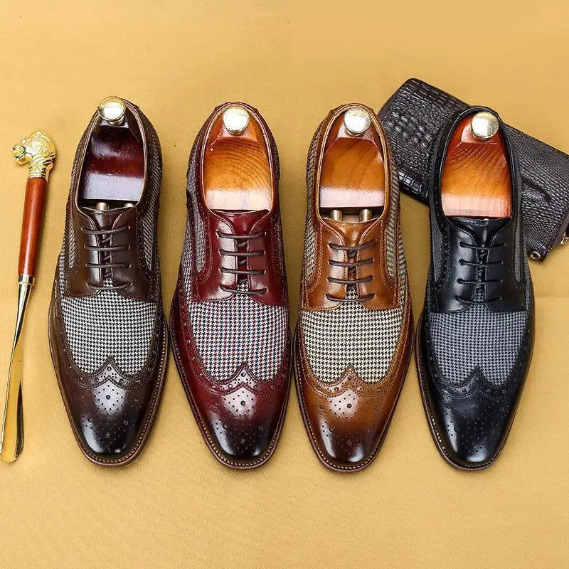 Scarpe Oxford Brogue da Uomo in Pelle Foderate — foto 6