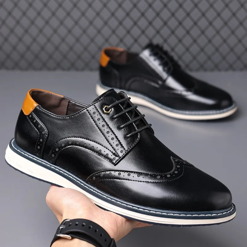 Scarpe Oxford Brogue da Uomo Suola Bicolore — foto 3