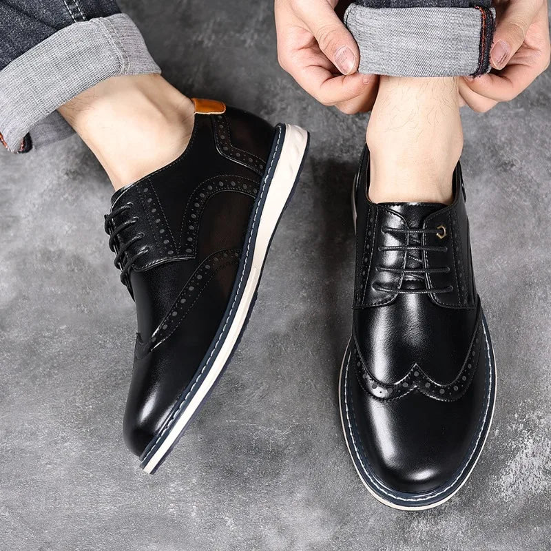 Scarpe Oxford Brogue da Uomo Suola Bicolore — foto 4