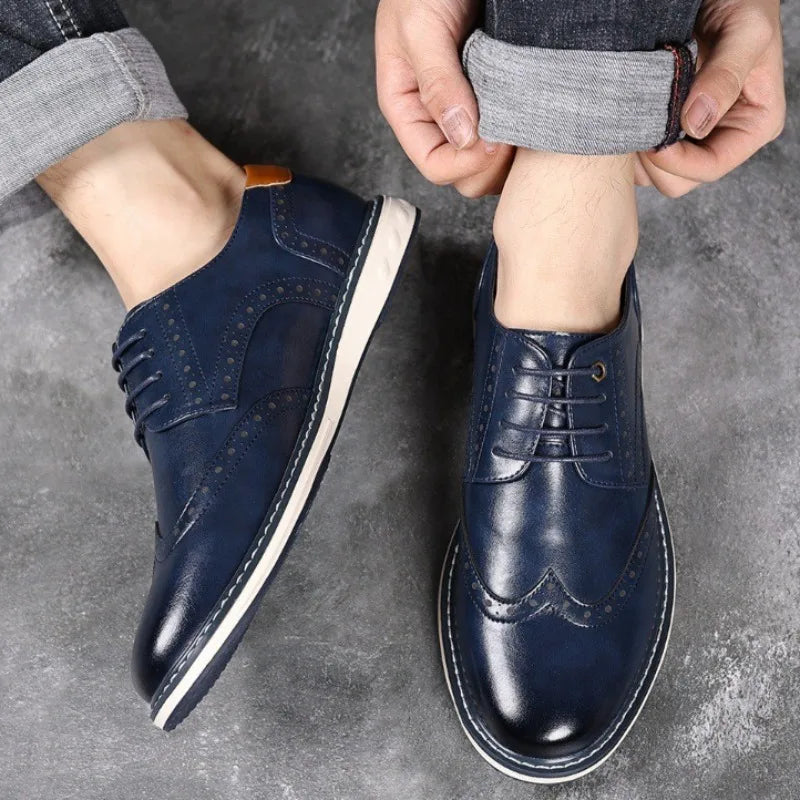 Scarpe Oxford Brogue da Uomo Suola Bicolore — foto 6