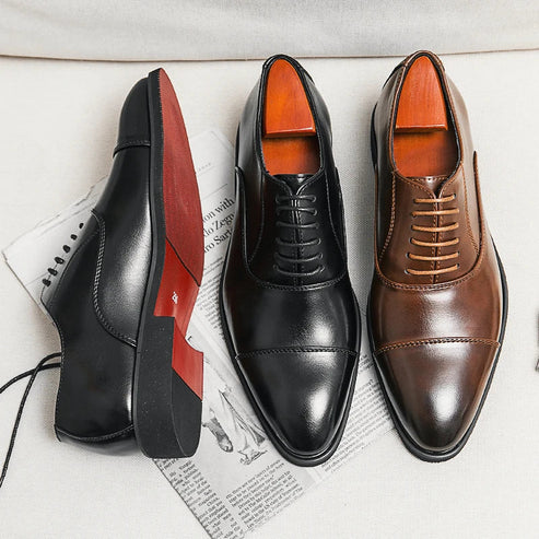 Scarpe Oxford in Pelle da Uomo Suola Rossa — foto 10