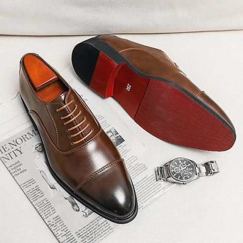 Scarpe Oxford in Pelle da Uomo Suola Rossa — foto 4