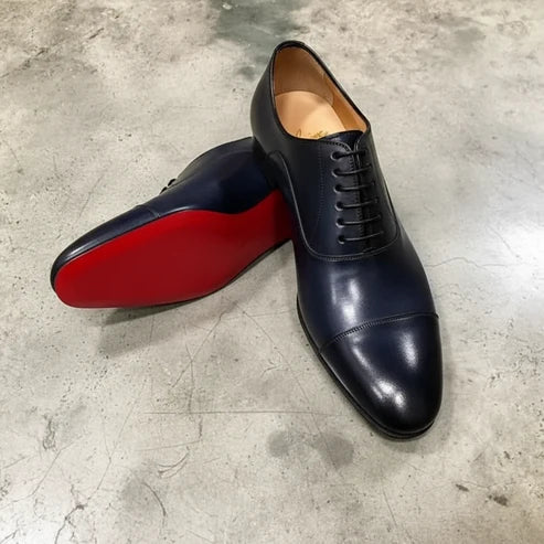 Scarpe Oxford in Pelle da Uomo Suola Rossa — foto 5