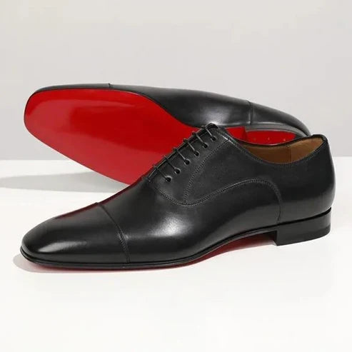 Scarpe Oxford in Pelle da Uomo Suola Rossa — foto 6