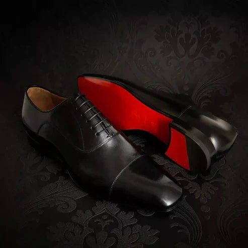 Scarpe Oxford in Pelle da Uomo Suola Rossa — foto 7