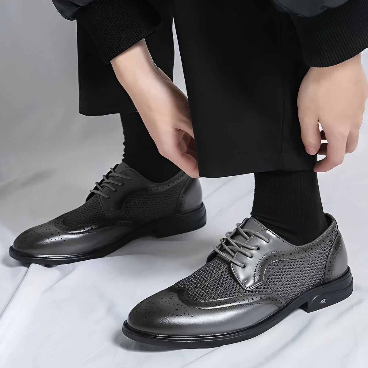 Scarpe Oxford da Uomo in Pelle Eleganti — foto 2
