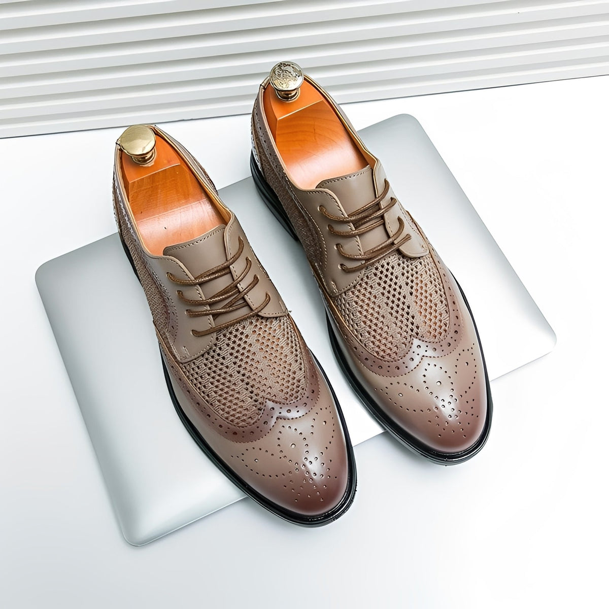 Scarpe Oxford da Uomo in Pelle Eleganti — foto 4