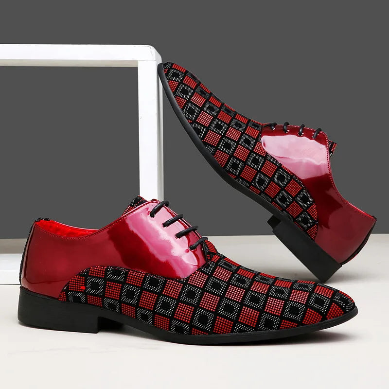 Scarpe Oxford da Uomo in Pelle Fantasia