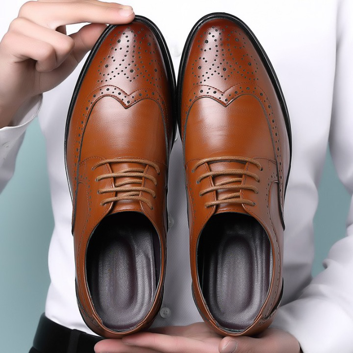 Scarpe Oxford da Uomo in Pelle Quattro Colori — foto 2
