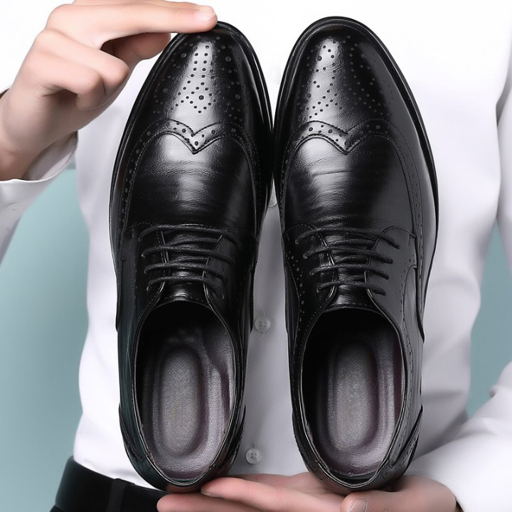 Scarpe Oxford da Uomo in Pelle Quattro Colori — foto 3
