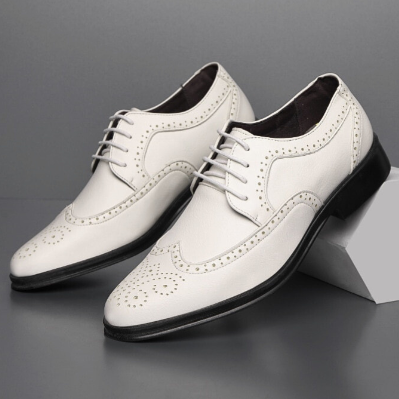 Scarpe Oxford da Uomo in Pelle Quattro Colori — foto 4