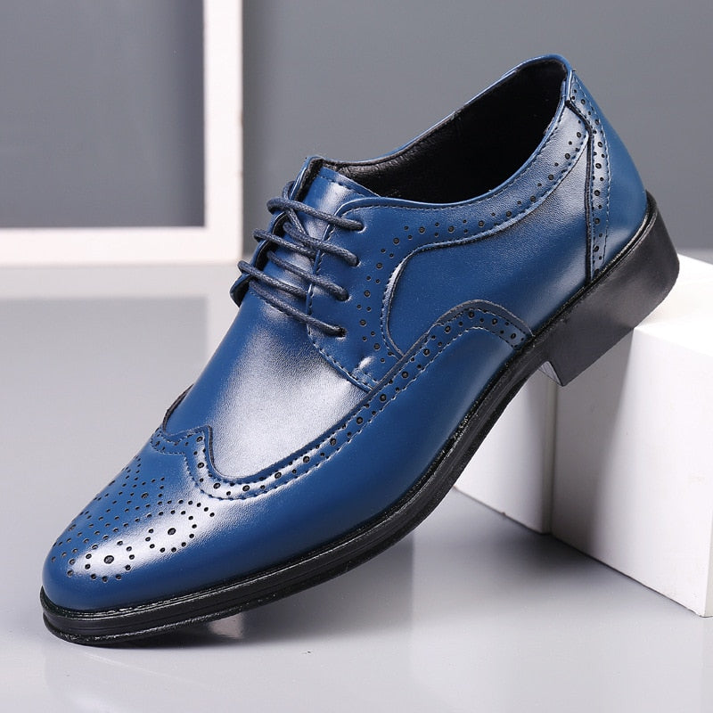 Scarpe Oxford da Uomo in Pelle Quattro Colori — foto 5