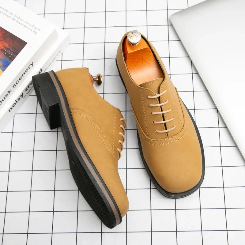 Scarpe Oxford da Uomo in Pelle Suola Spessa — foto 4