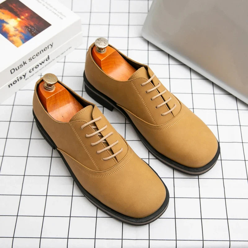 Scarpe Oxford da Uomo in Pelle Suola Spessa — foto 6