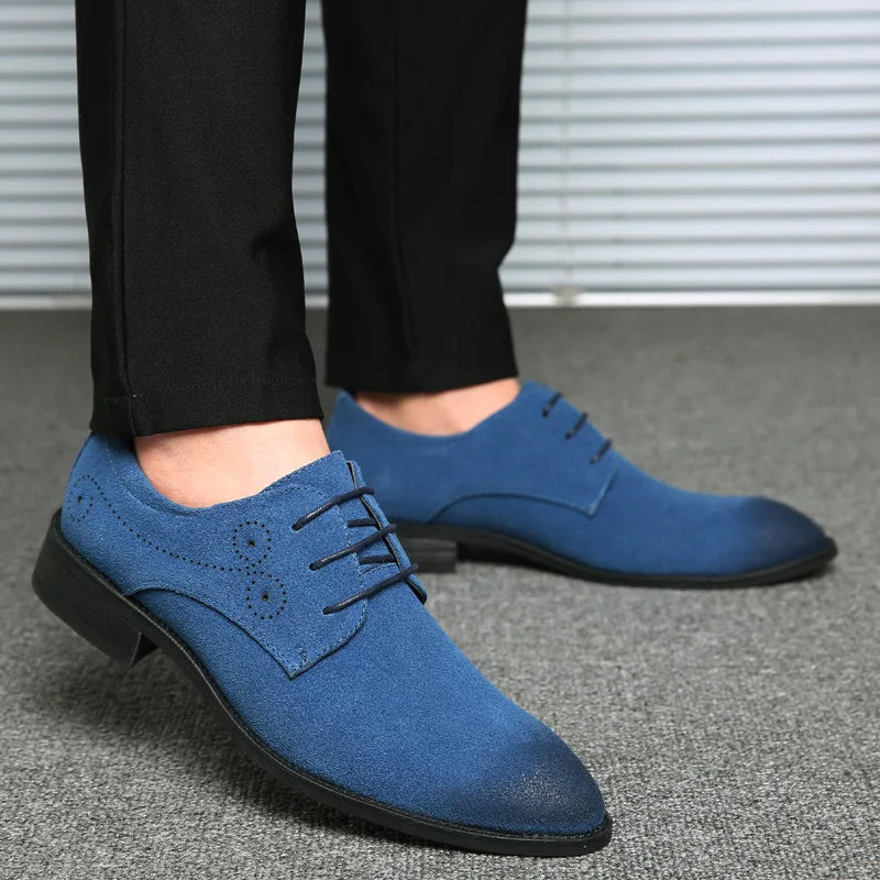 Scarpe Oxford da Uomo in Pelle Vera Colorate — foto 4