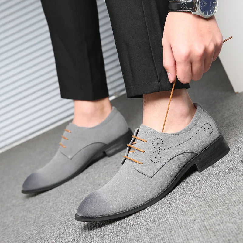 Scarpe Oxford da Uomo in Pelle Vera Colorate — foto 5