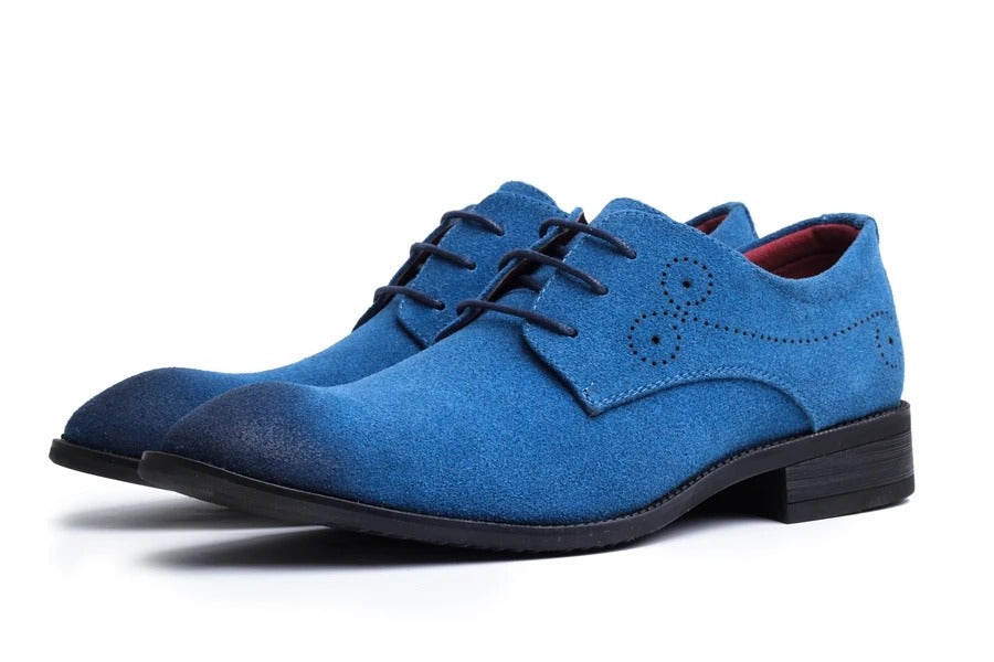 Scarpe Oxford da Uomo in Pelle Vera Colorate — foto 6