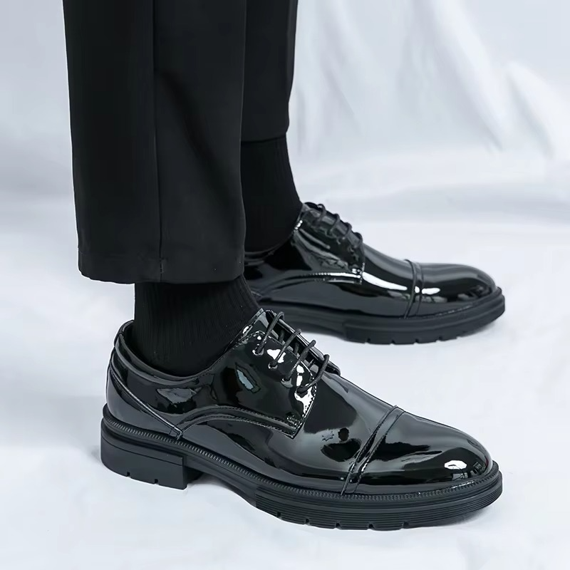 Scarpe Oxford da Uomo in Pelle Verde