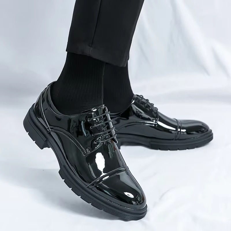Scarpe Oxford da Uomo in Pelle Verde — foto 3