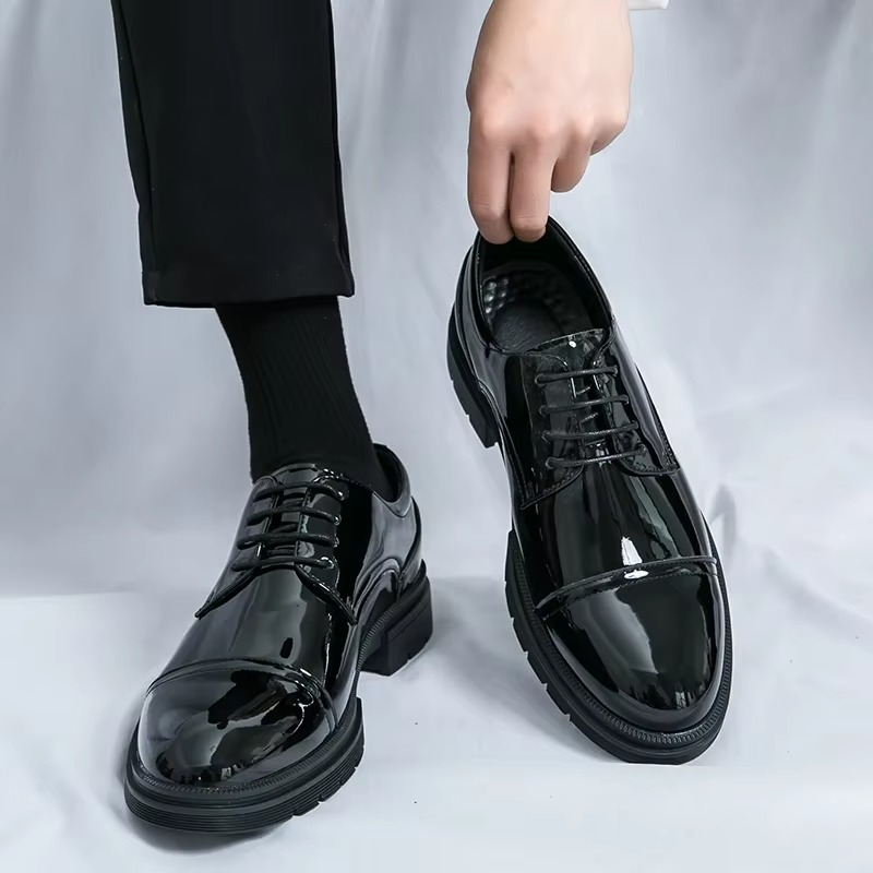 Scarpe Oxford da Uomo in Pelle Verde — foto 4