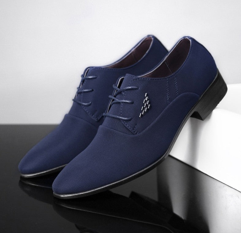 Scarpe Oxford da Uomo in Tela Punta Cap Toe — foto 3
