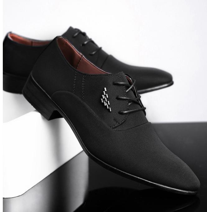 Scarpe Oxford da Uomo in Tela Punta Cap Toe — foto 4