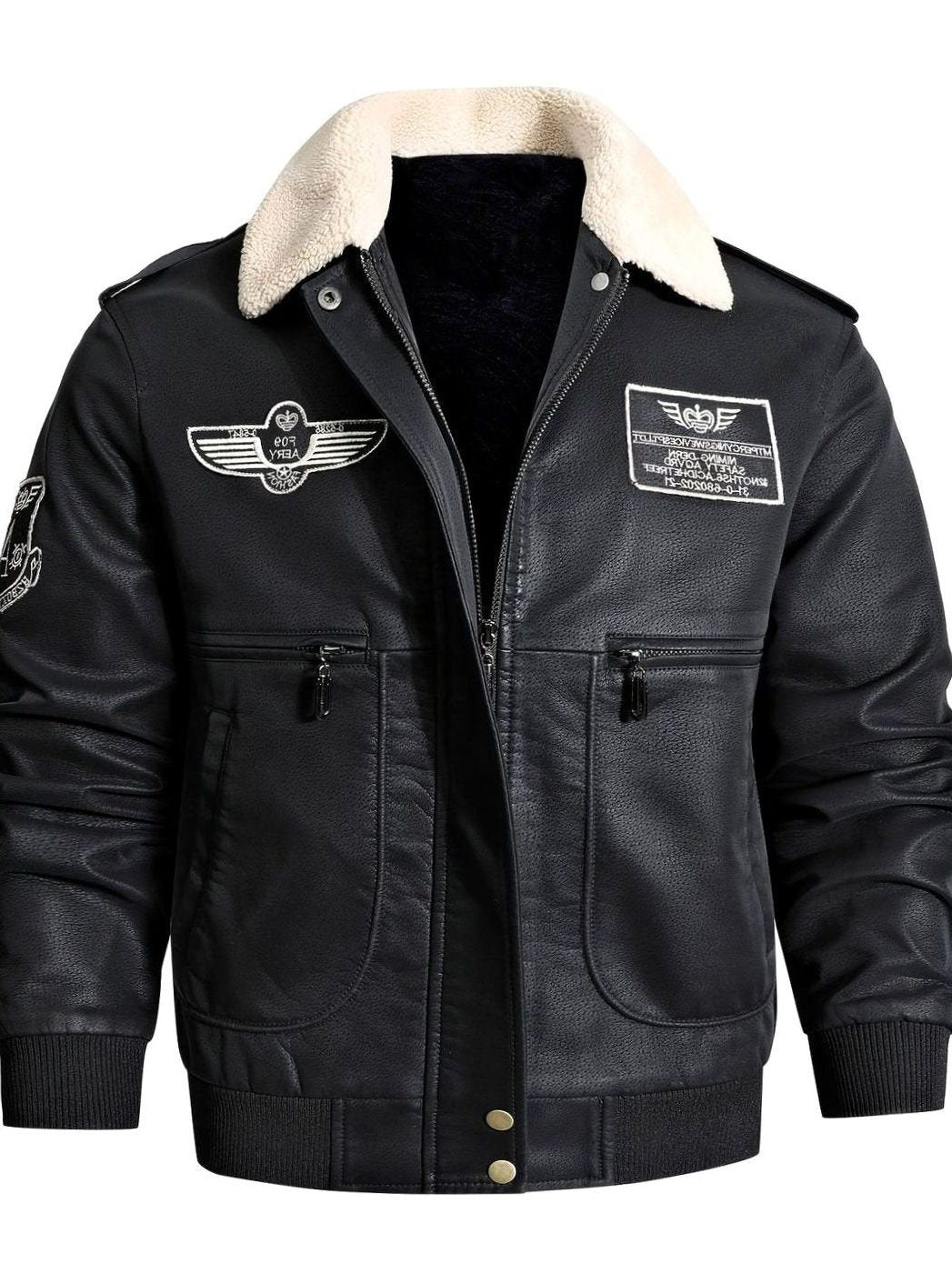 Giubbotto Bomber da Uomo con Collo in Pile Sherpa
